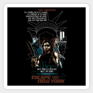 ESCAPE FROM NEW YORK 1981 - CARPENTER'S Sticker