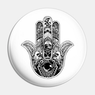 Hamsa Hand French Bulldog Pin