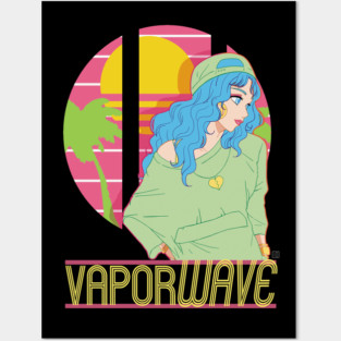 Vaporwave Girl Posters and Art