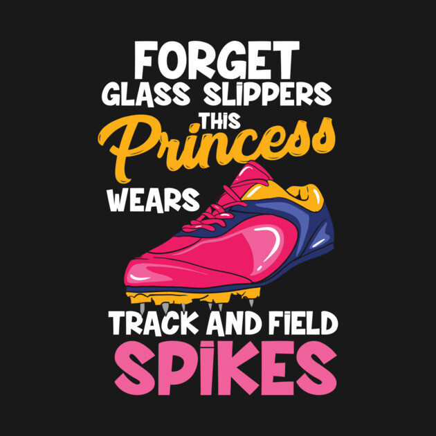 Sporty Woman Princess Wear Spikes Funny Funny Track And Field
