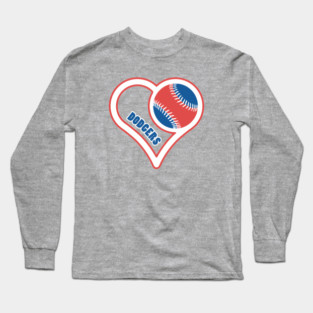 I Heart Los Angeles Dodgers Baseball Long Sleeve T-Shirt