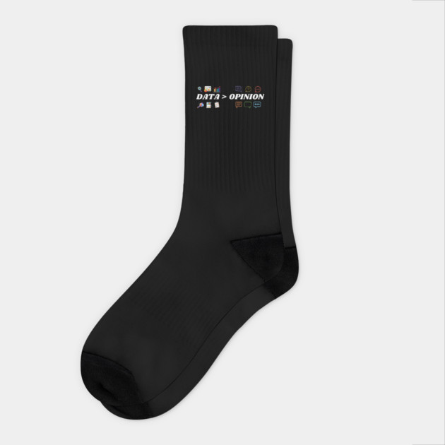 Data Over Opinion Socks by MakerMind8.2