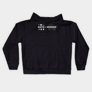 Data Over Opinion Kids Hoodie