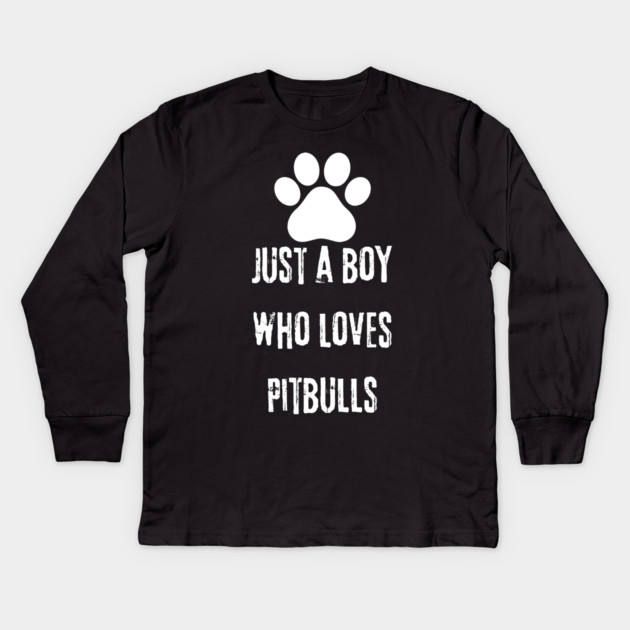 Pitbull Lover Kids Long Sleeve T-Shirt by BlackMeme94