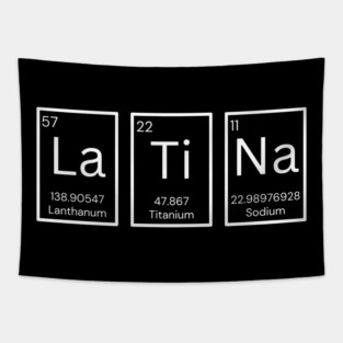 Latina Periodic Table Chemistry Elements Tapestry