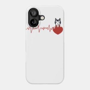 husky dog love Phone Case