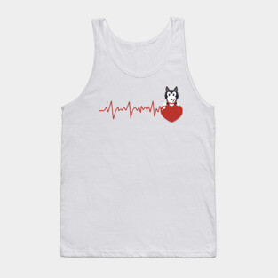 husky dog love Tank Top
