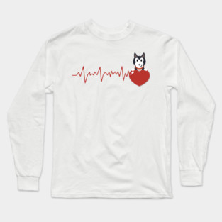 husky dog love Long Sleeve T-Shirt