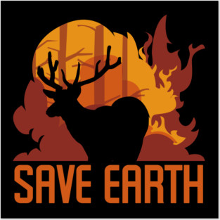 Save Earth, Rescue Animals for men women dad mom Premium T-Shirt Posters and Art