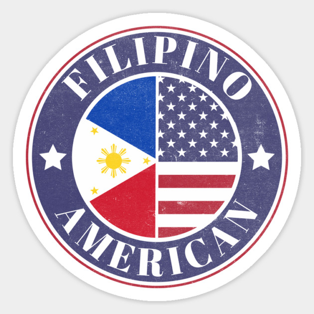 Proud Filipino-American Badge - Philippines Flag Magnet by Yesteeyear