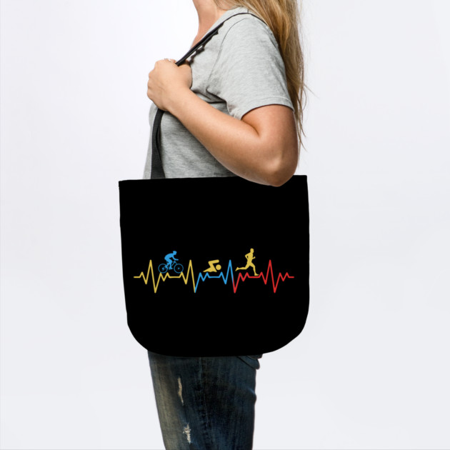 Triathlete Heartbeat Line by The WYLD Tribe