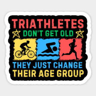 Retro Triathlete Quote Magnet