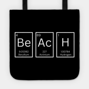 Beach Periodic Table Chemistry Elements Tote