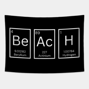 Beach Periodic Table Chemistry Elements Tapestry