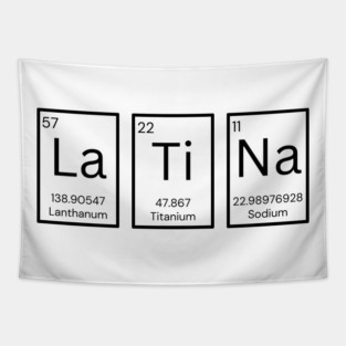 Latina Periodic Tabale Chemistry Elements - La Ti Na Tapestry