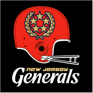 Defunct New Jersey Generals Football Team Helmet Posters and Art