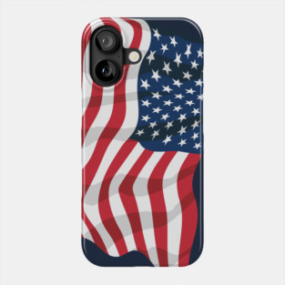 American Pride USA Flag Waving Phone Case