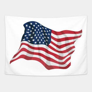 American Pride USA Flag Waving Tapestry