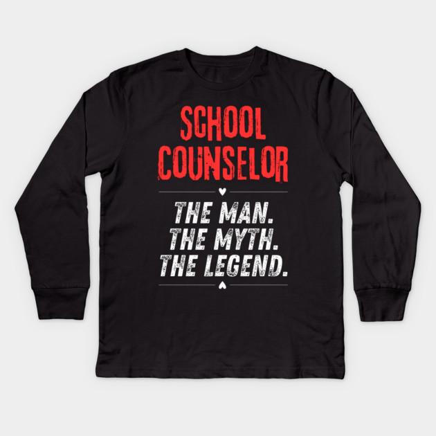 School Counselor Kids Long Sleeve T-Shirt by BlackMeme94