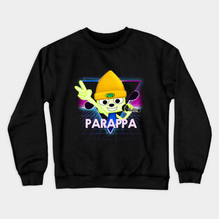 PaRappa The Rapper Retro 80s Neon Landscape Crewneck Sweatshirt