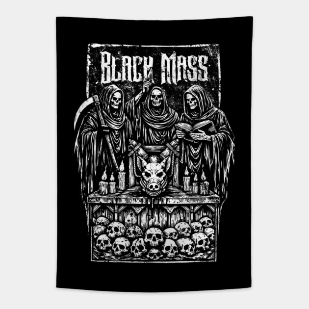 BLACK MASS Tapestry by artslaves