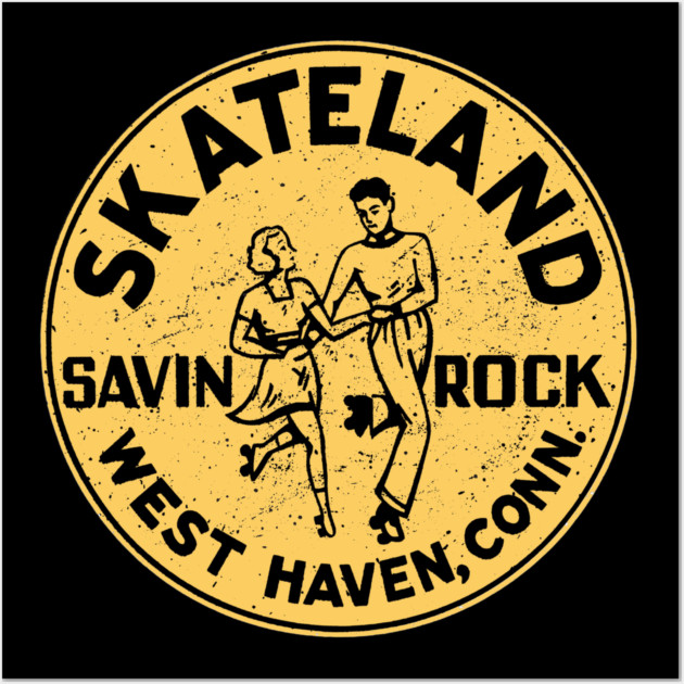 Vintage Roller Skating West Haven Connecticut Wall Art by Timeless Chaos