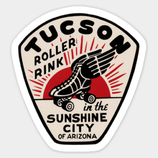 Vintage Roller Skating Tucson Arizona Sticker