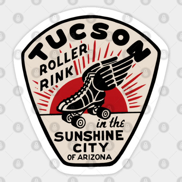 Vintage Roller Skating Tucson Arizona Sticker by Timeless Chaos