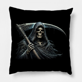Grim Reaper with Scythe Pillow