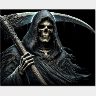 Grim Reaper with Scythe Posters and Art