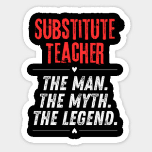 Substitute Teacher Sticker