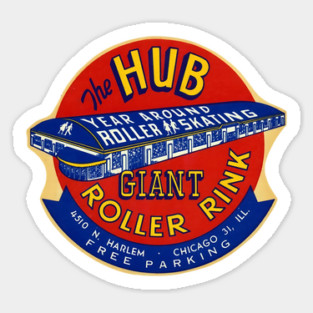 Vintage Roller Skating Chicago Sticker