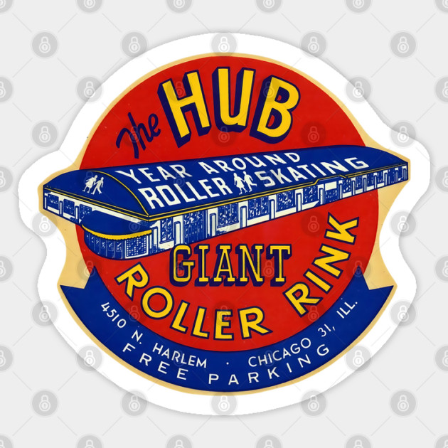 Vintage Roller Skating Chicago Sticker by Timeless Chaos