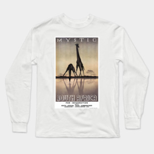 Vintage Travel Poster Mystic South Africa Long Sleeve T-Shirt
