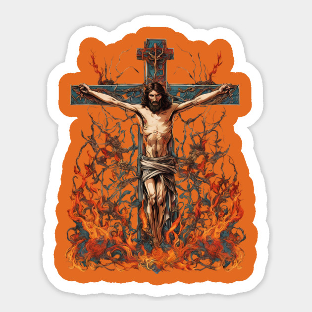 Jesus Christ  on Cross Magnet by animegirlnft