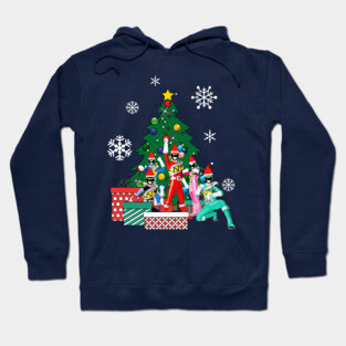 Power Rangers Around The Christmas Tree Hoodie