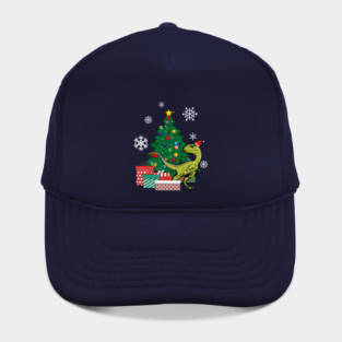 Velociraptor Around The Christmas Tree Hat