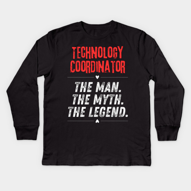 Technology Coordinator Kids Long Sleeve T-Shirt by BlackMeme94
