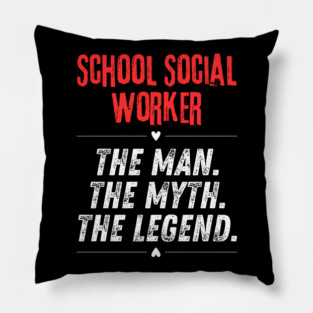 School Social Worker Pillow