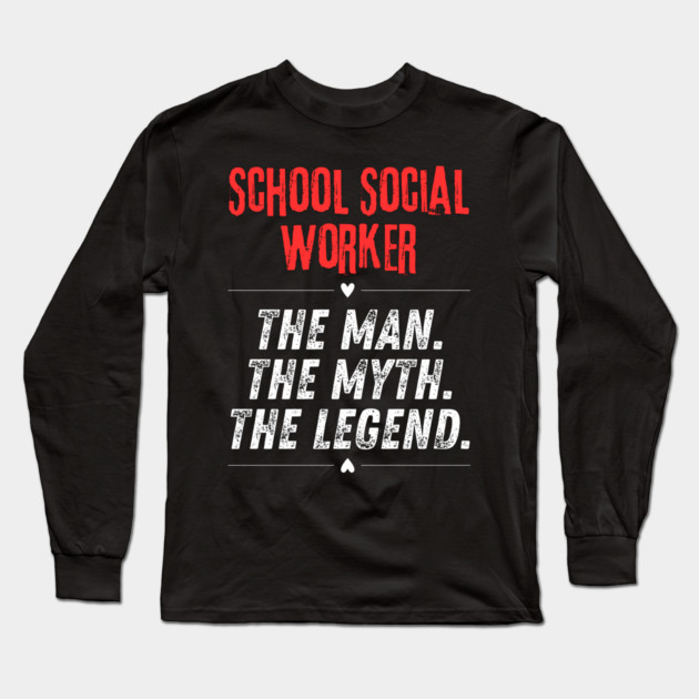 School Social Worker Long Sleeve T-Shirt by BlackMeme94