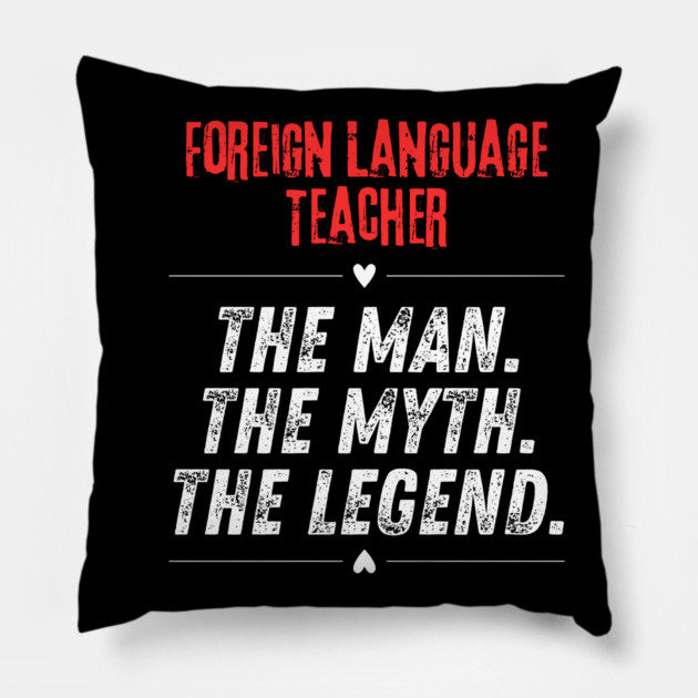 Foreign Language Teacher Pillow by BlackMeme94