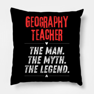 Geography Teacher Pillow