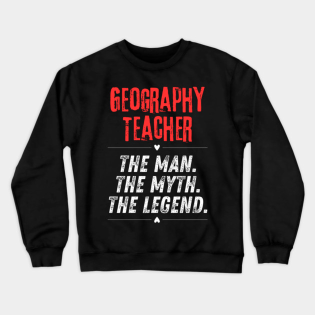 Geography Teacher Crewneck Sweatshirt by BlackMeme94