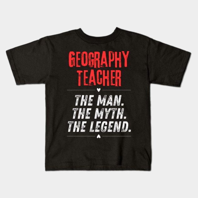 Geography Teacher Kids T-Shirt by BlackMeme94