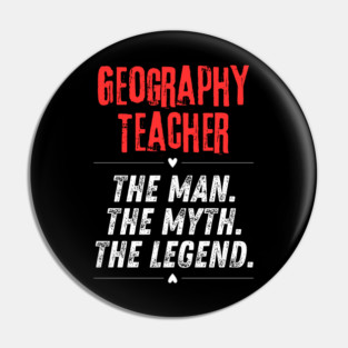 Geography Teacher Pin