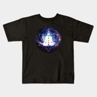 Merkaba Lightbody Chakra Meditation Kids T-Shirt
