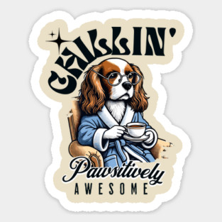 Pawsitively Awesome Cute Dog Sticker