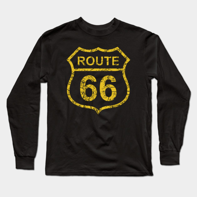 Route 66 Vintage Long Sleeve T-Shirt by Timeless Chaos