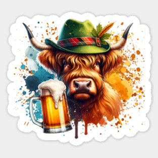 Oktoberfest Cow Sticker