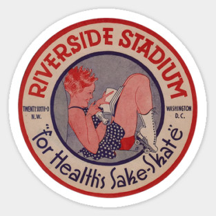 Vintage Roller Skating Washington DC Magnet